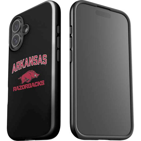 University of Arkansas-Fayetteville Razorbacks Black iPhone 16 Plus Impact Case